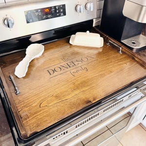 Stove Cover | Laser Engraved | Stove Top Cover | Electric Stove Cover | Serving Tray | Gas Stove Cover | Noodle board | Stovetop Cover |