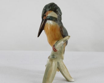 Vintage GOEBEL King Fisher Bird Porcelain Figurine West Germany (A)