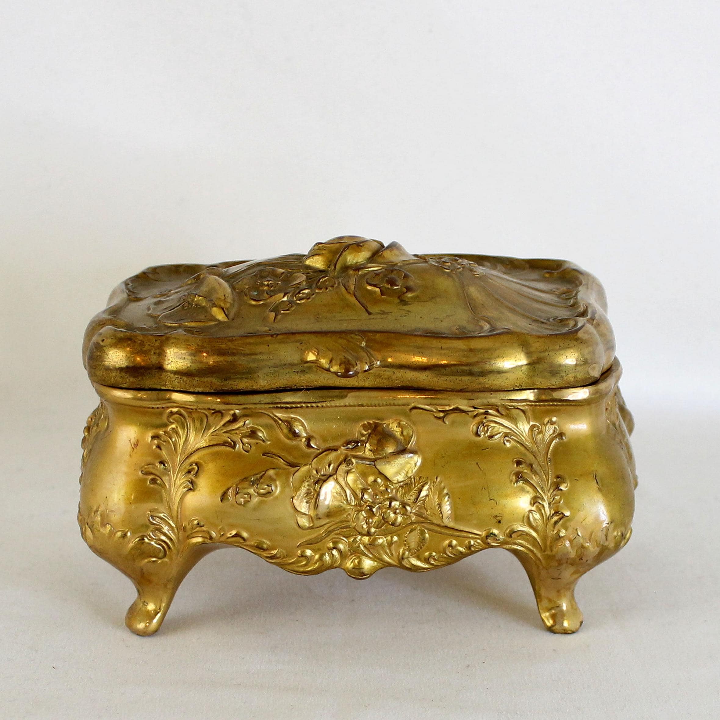 Antique Gold Gilded Box - Etsy