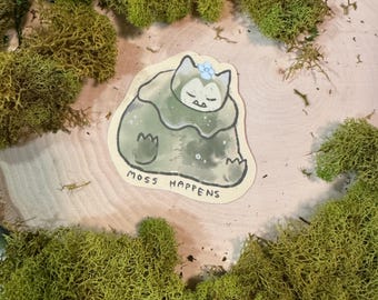 moss happens || pokopia mosslax sticker