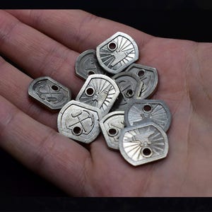 Electrum Metal coins, Table Top Games Coins for DnD and other RPGs