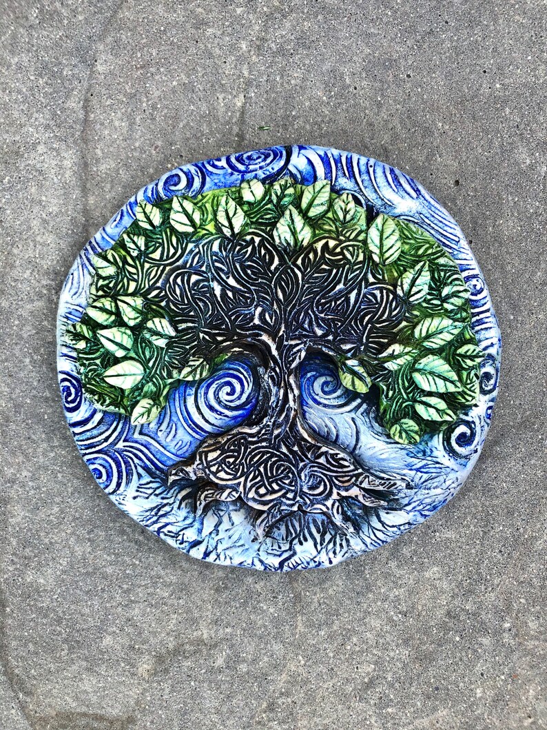 Tree of life garden sculpture stone Celtic garden art garden | Etsy