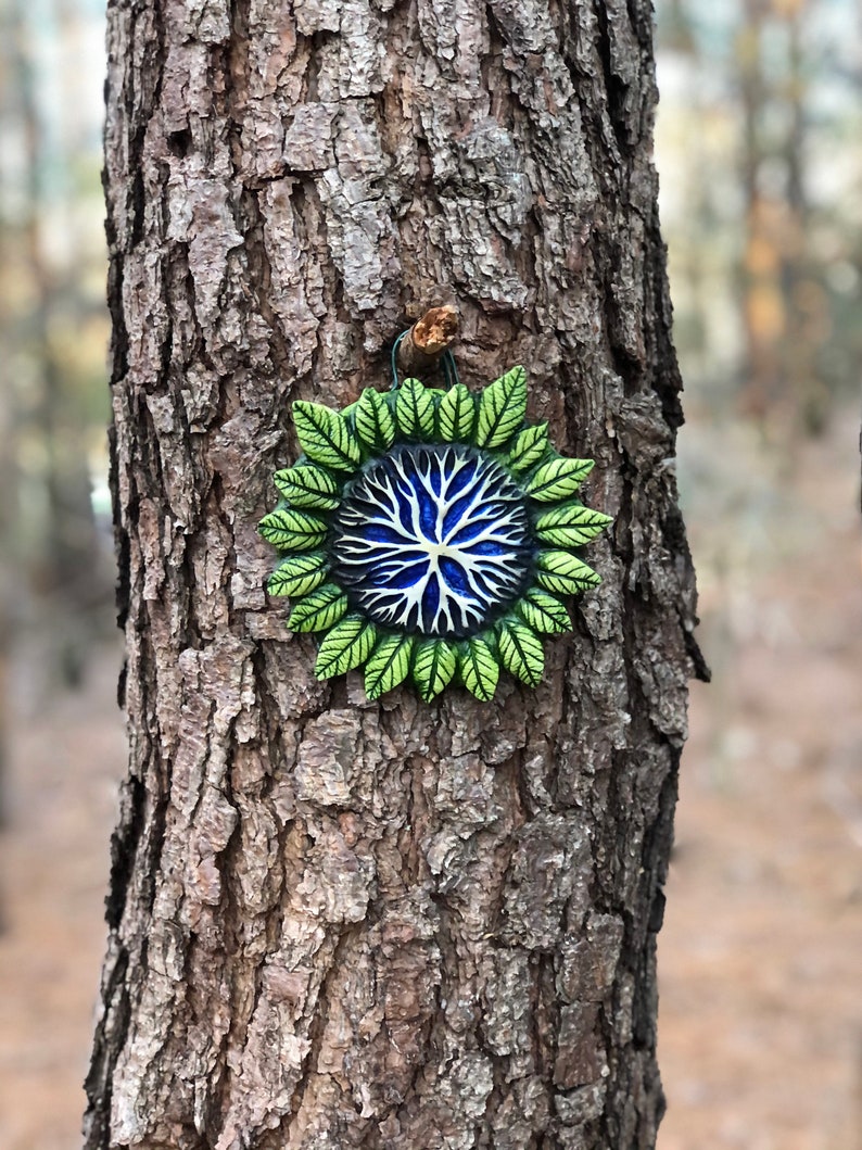 Tree of life mandala garden sculpture cast stone garden art gardening gift garden decor gift for gardener image 4