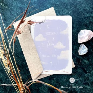 Sympathy Greeting Card • Sending Love From Above Message • Gift For Loss Grief Remembrance Thinking Of You