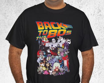 Retro Cartoon Villains T-Shirt, Back to the 80s Nostalgic Pop Culture Tee
