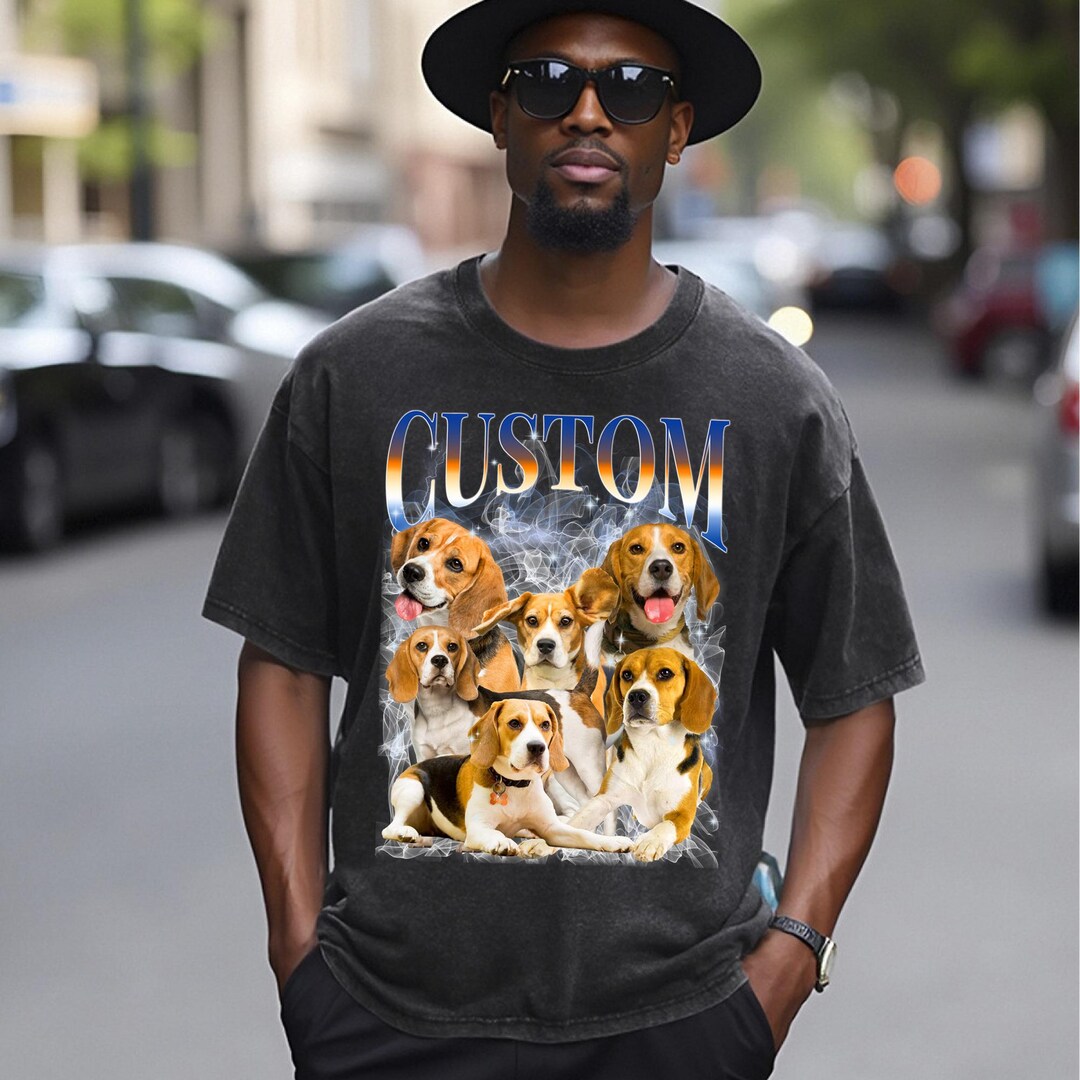 Vintage Custom Pet T-shirt, Personalized Retro 90s Style Graphic Tee ...