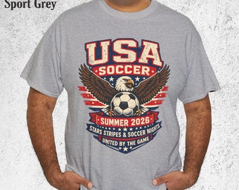 USA Soccer Fan Shirt, Vintage Patriotic Tee, Retro American Football Supporter T-Shirt