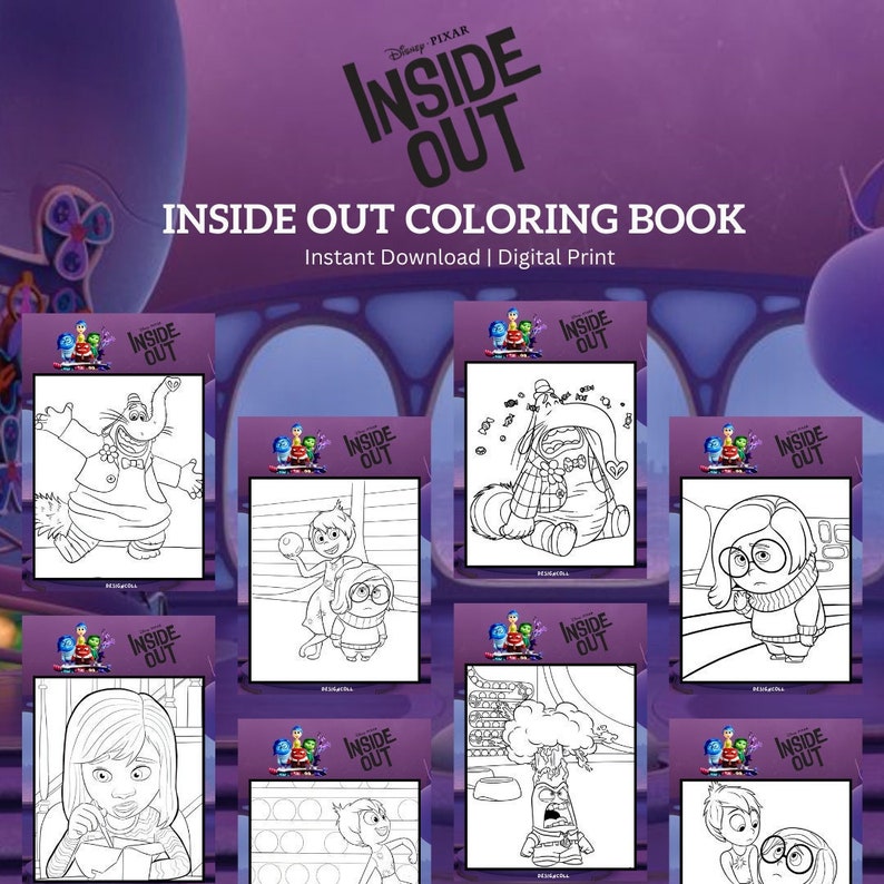 Cartoon Inside Out Coloring Book, Inside Out Art, Cartoon Artwork, Crayons, Colors, Coloring ...