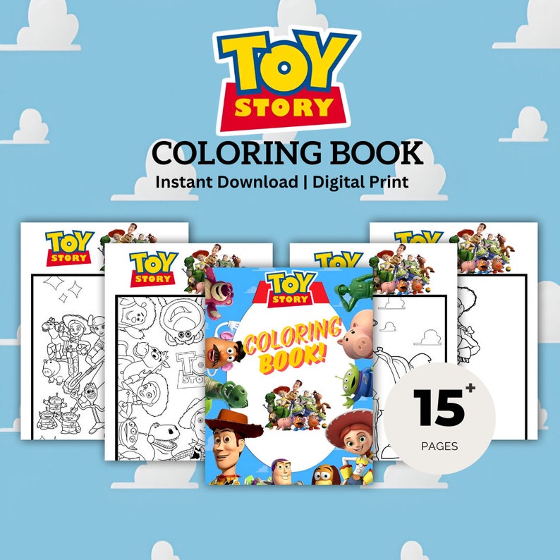 Toy Story Coloring Book, Coloring Pages, Cartoons, Crayons, Party ...