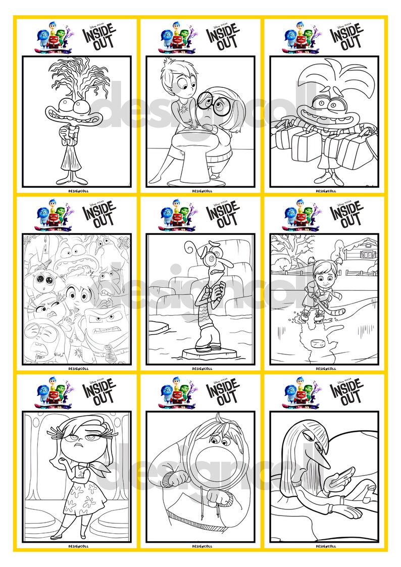 Cartoon Inside Out Coloring Book, Inside Out Art, Cartoon Artwork, Crayons, Colors, Coloring ...