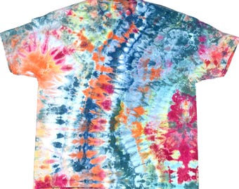 2X ice dye t-shirt: unisex handmade tie-dye tee - salamander