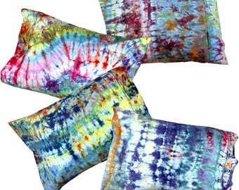 Ice dye pillowcase, set of two tie dye standard pillowcases