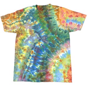Medium ice dye t-shirt - unisex tie dye tee shirt for men or women - handmade tie-dye tee gift, festival fashion or summer - lush oasis
