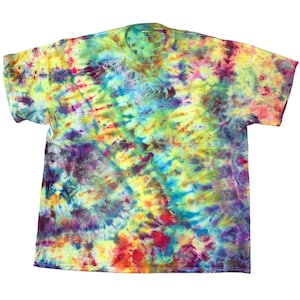 XL ice dye t-shirt - unisex tie dye tee shirt for men or women - handmade tie-dye tee for gift, festival fashion or summer - super bright