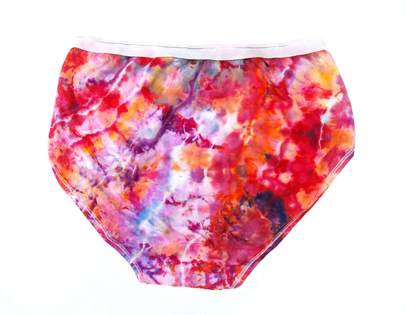 hot lava Small women/'s tie dye panties with high waist ice dye granny panties comfortable high rise hippie boho style ladies undies