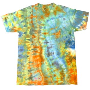 Medium ice dye t-shirt - unisex tie dye tee shirt for men or women - handmade tie-dye tee gift, festival fashion or summer - diurnal