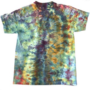 Medium ice dye t-shirt - unisex tie dye tee shirt for men or women - handmade tie-dye tee for gift, festival fashion summer - deep dream