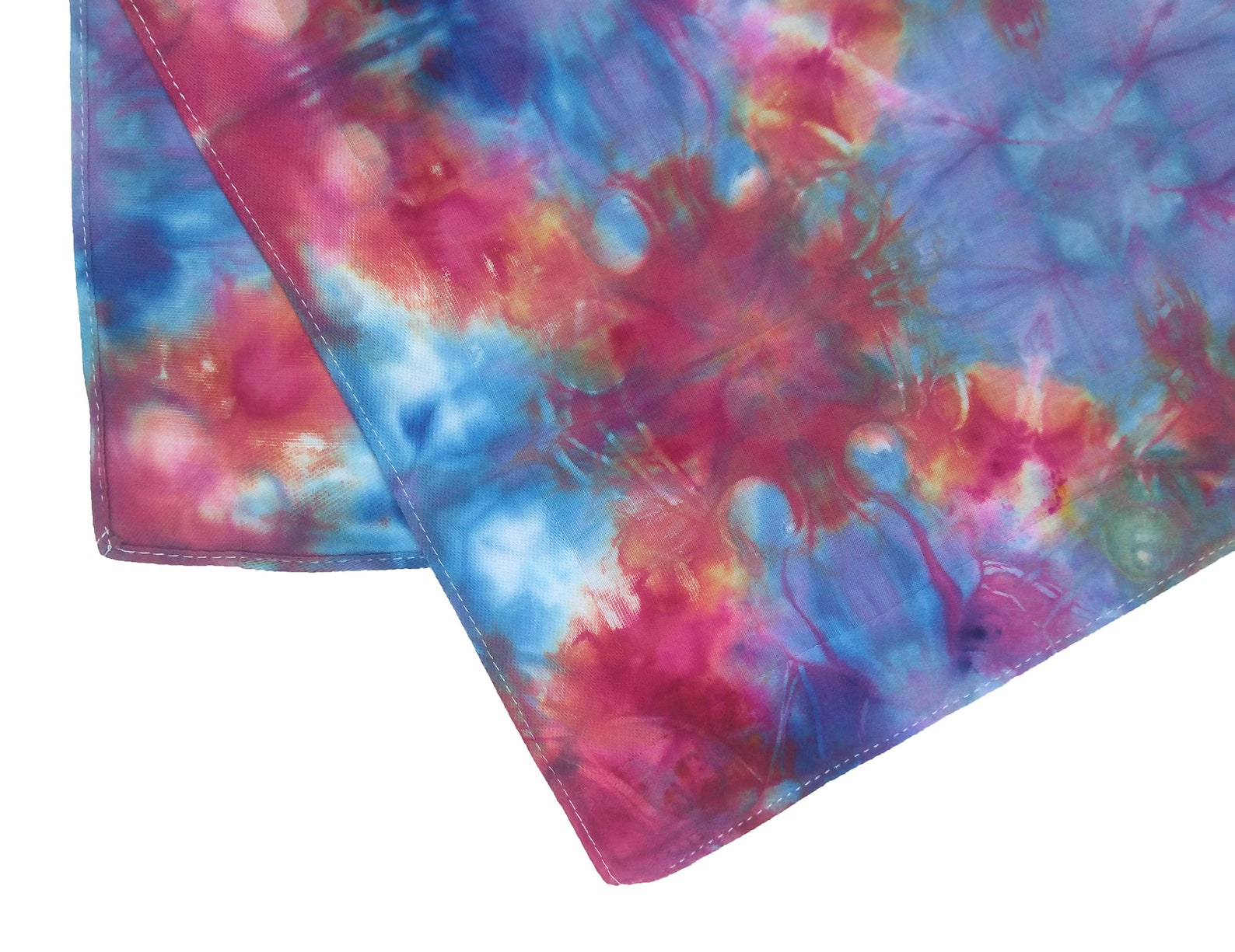 Tie dye cotton handkerchief ice dye pocket square or zero Etsy