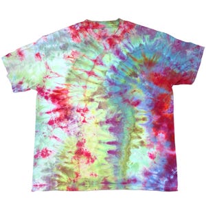 XL ice dye t-shirt - unisex tie dye tee shirt for men or women - handmade tie-dye tee for gift, festival fashion or summer - tutti fruity