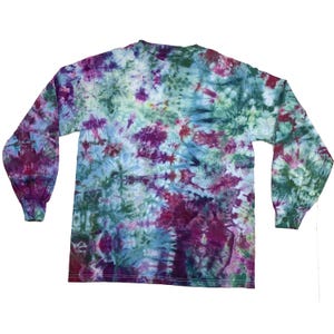 Mittelgroßes Longsleeve T-Shirt - Herren & Damen Unisex Batik T-Shirt - Handgemachtes Batik T-Shirt für Geschenk oder Festivalmode
