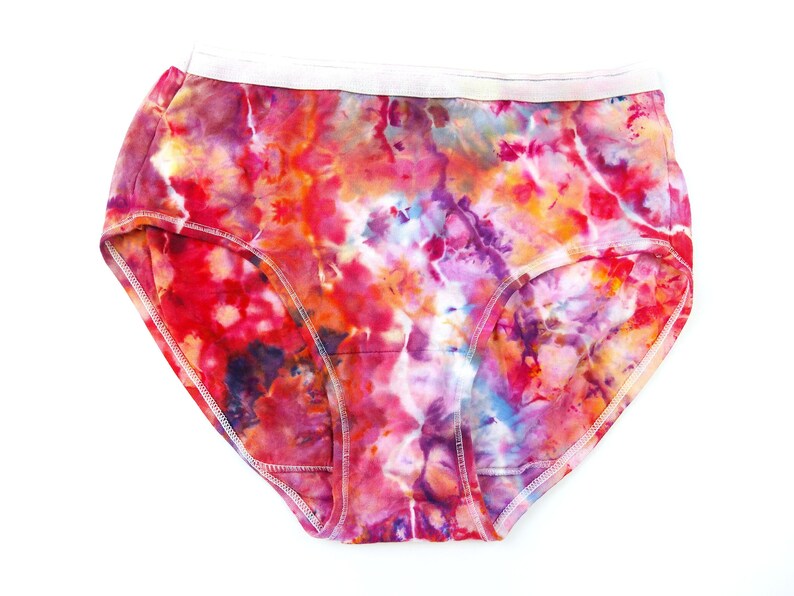 hot lava Small women/'s tie dye panties with high waist ice dye granny panties comfortable high rise hippie boho style ladies undies