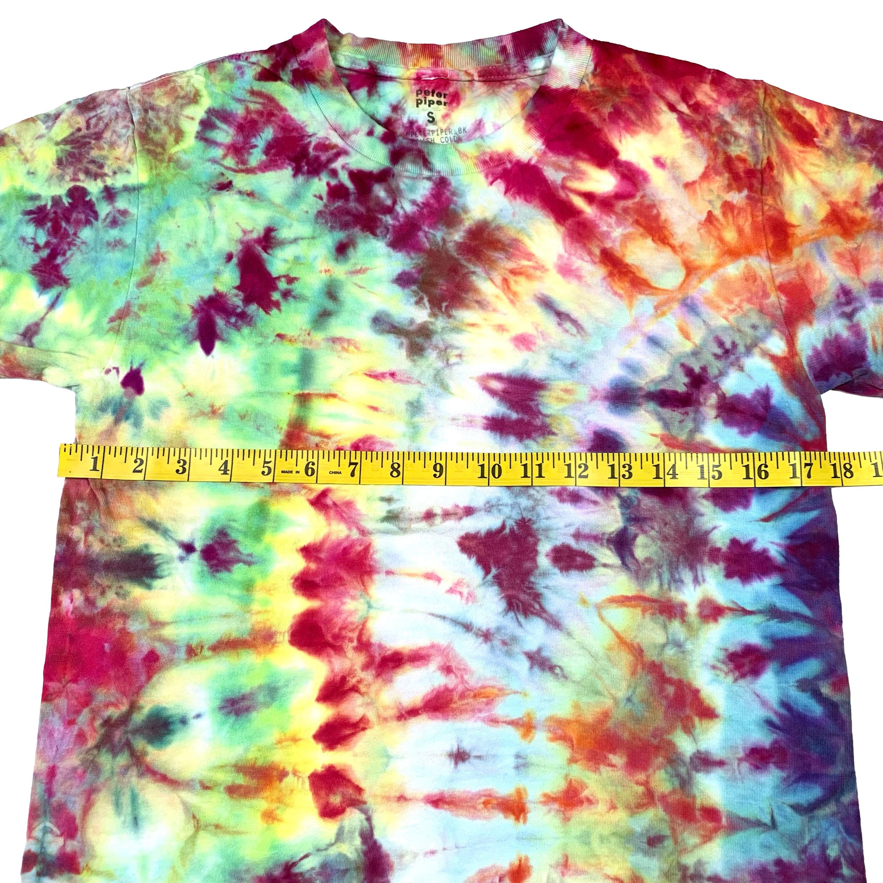 Small Ice Dye T-shirt: Unisex Handmade Tie-dye Tee - Bright - Etsy