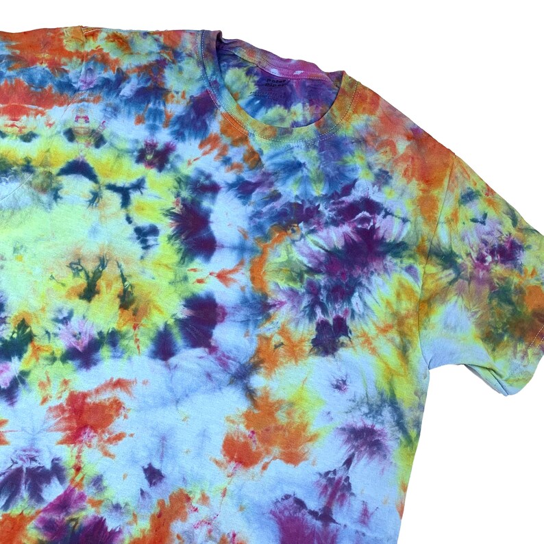 Small Ice Dye T-shirt, Adult Unisex Tie Dye Tee Shirt for Men or Women ...