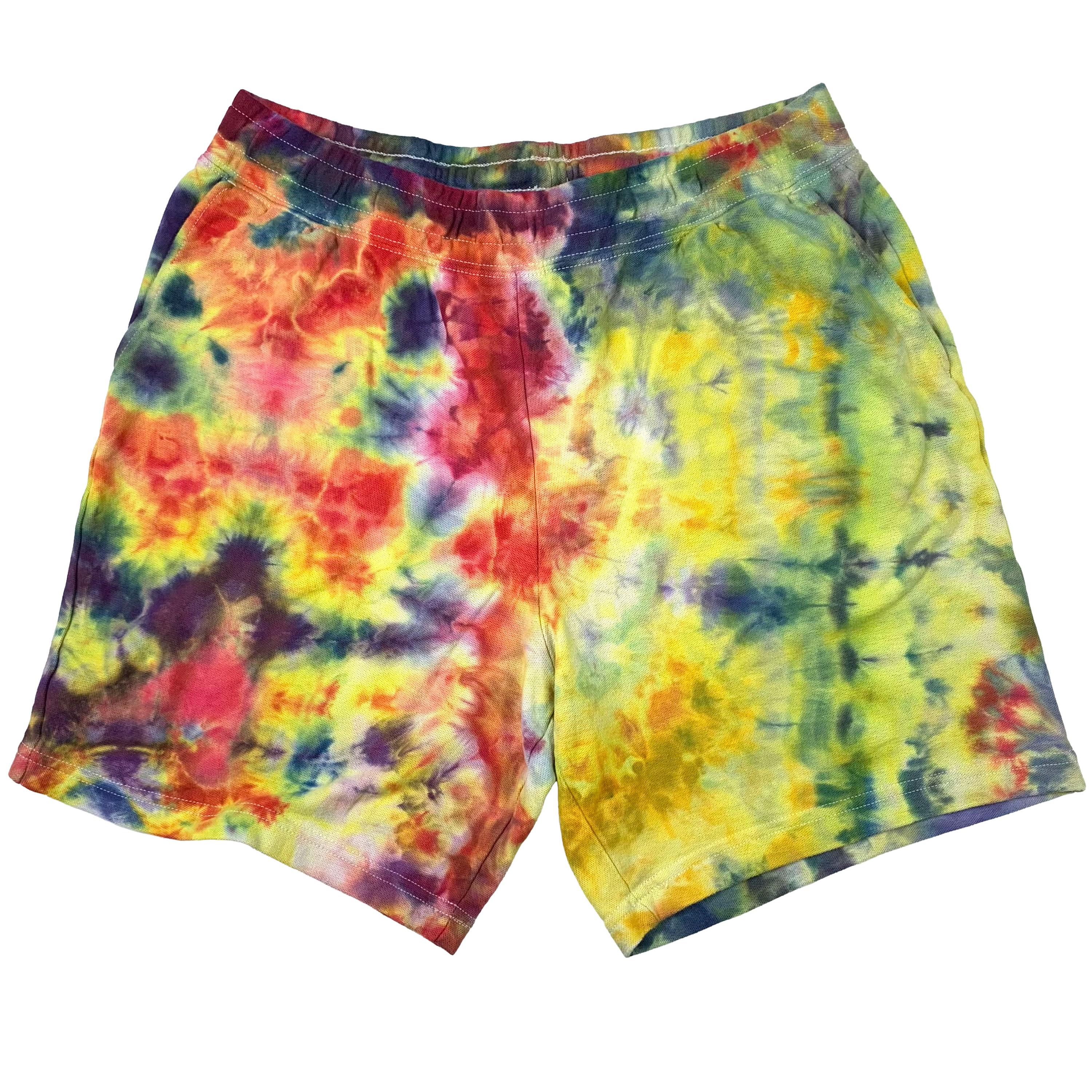 Cotton Shorts Tie Dye Sweat Shorts Mens Medium Ice Dye Shorts