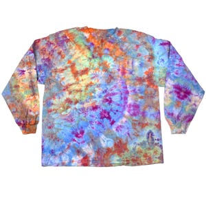 2X ice dye long sleeve t-shirt - men & women unisex tie dye tee shirt - handmade tie-dye tee for gift or festival fashion - spring