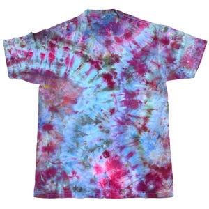 Medium ice dye t-shirt - unisex tie dye tee shirt for men or women - handmade tie-dye tee gift, festival fashion or summer - berry water