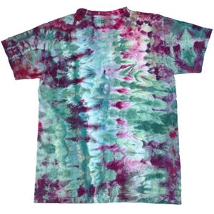 Small ice dye t-shirt - unisex tie dye tee shirt for men or women - handmade tie-dye tee for gift festival fashion or summer - green