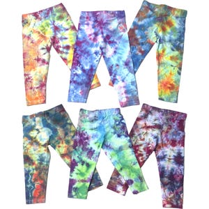 18-24M ice dye baby leggings - tie dye cotton leggings for baby girls or boys or toddlers - boho baby shower gifts - colorful hippie baby