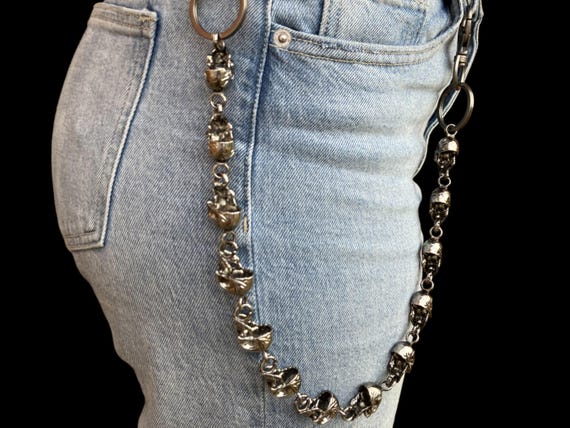 Skull belt chain discount
