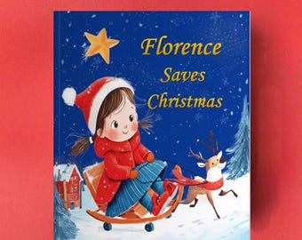 Personalised Christmas story book for boys and girls, Christmas adventure of kids