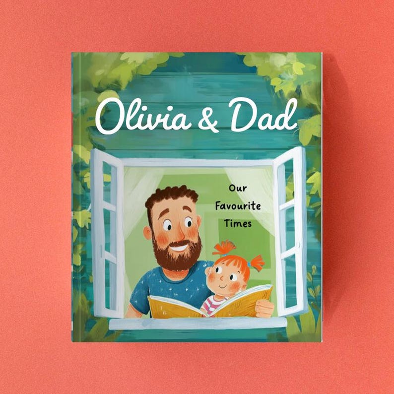 Personalized book for dad: birthday present for daddy, Father’s Day gift image 1
