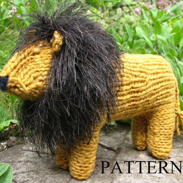 Waldorf Toy, Lion Toy Knitting Pattern (PDF) Digital Download