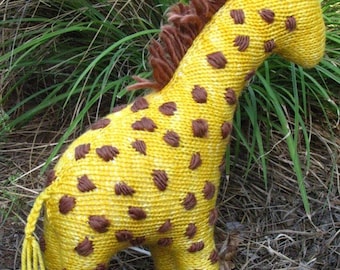 Giraffe Toy  Knitting Pattern (PDF) Instant Digital Download