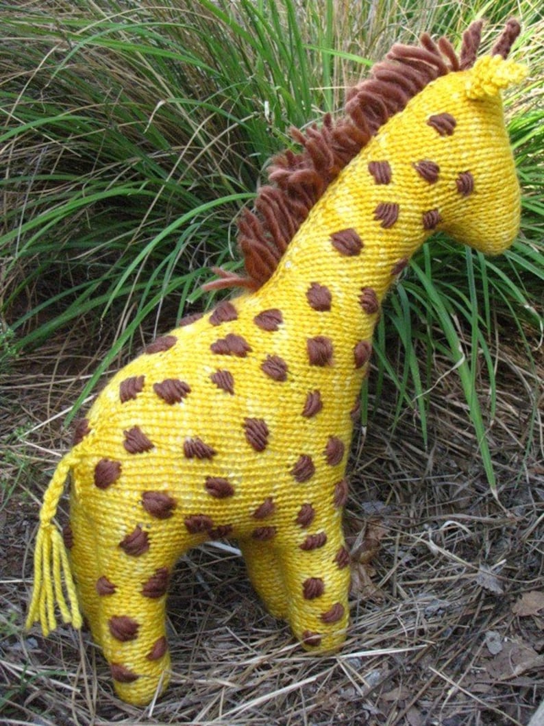 Giraffe Toy Knitting Pattern PDF Instant Digital Download image 1