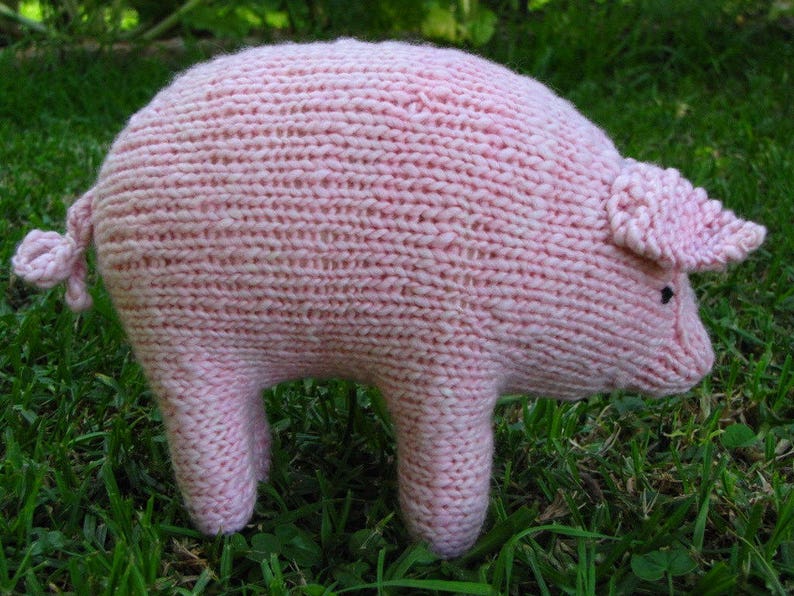 Pig Knitting Pattern, Waldorf, Toy, PDF Large Instant Digital Download image 4