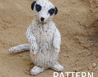 Meerkat Knitting Pattern, PDF, Instant Digital Download