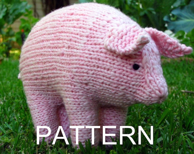 Knitting Pattern Toy Pig PDF. Knit Your Own Hog. Etsy
