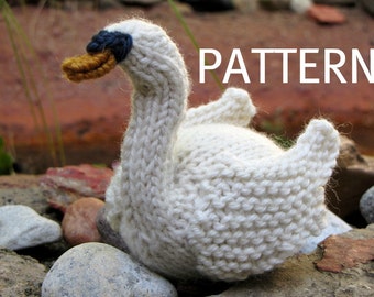 Swan Knitting Pattern, PDF, Digital Download