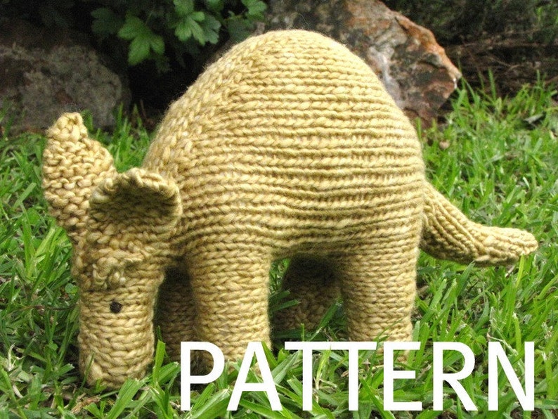 Aardvark Knittng Pattern, PDF, Instant Digital Download image 1