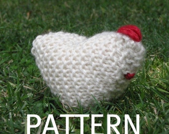 Chicken Knitting Pattern, (PDF), Digital Download