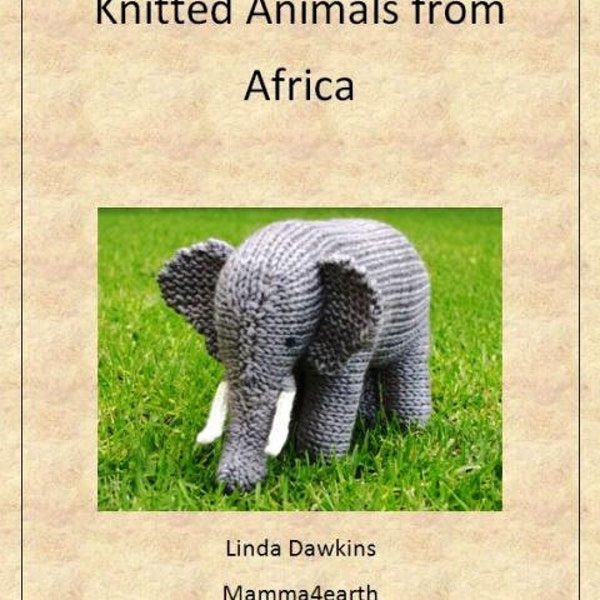 Tricotés animaux d’Afrique, E-Book, Instant Télécharger, Waldorf, 10 motifs