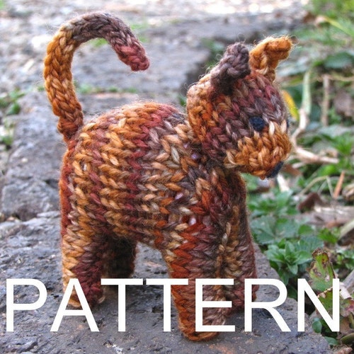 Knitting Pattern PDF Download Cat Silhouette Intarsia Charts Etsy