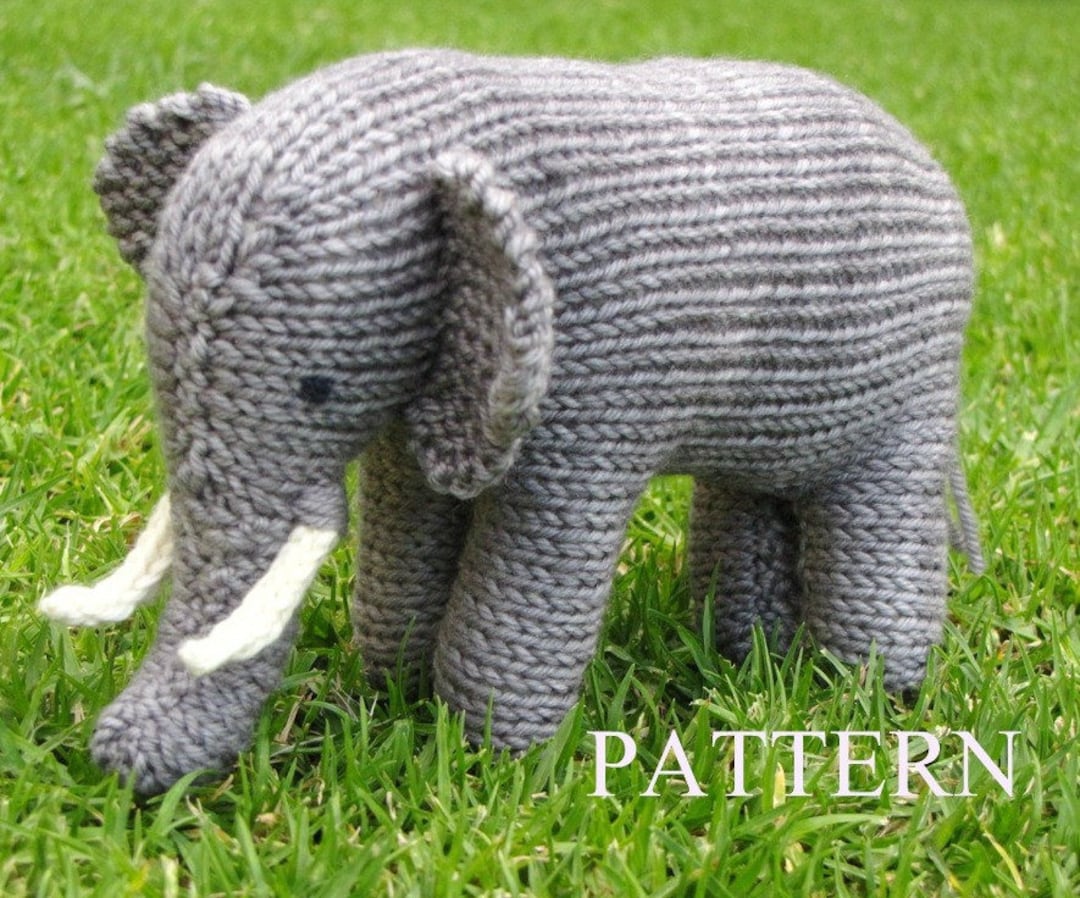 Elephant Knitting Pattern, PDF, Instant Digital Download