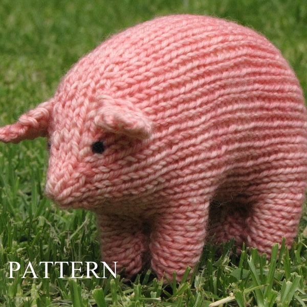 Modèle de tricot de cochon, Waldorf, jouet, PDF (taille moyenne)