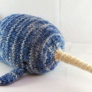 Nori the Narwhal Knitting Pattern, Instant PDF Download