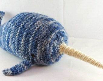 Nori the Narwhal Knitting Pattern, Instant PDF Download